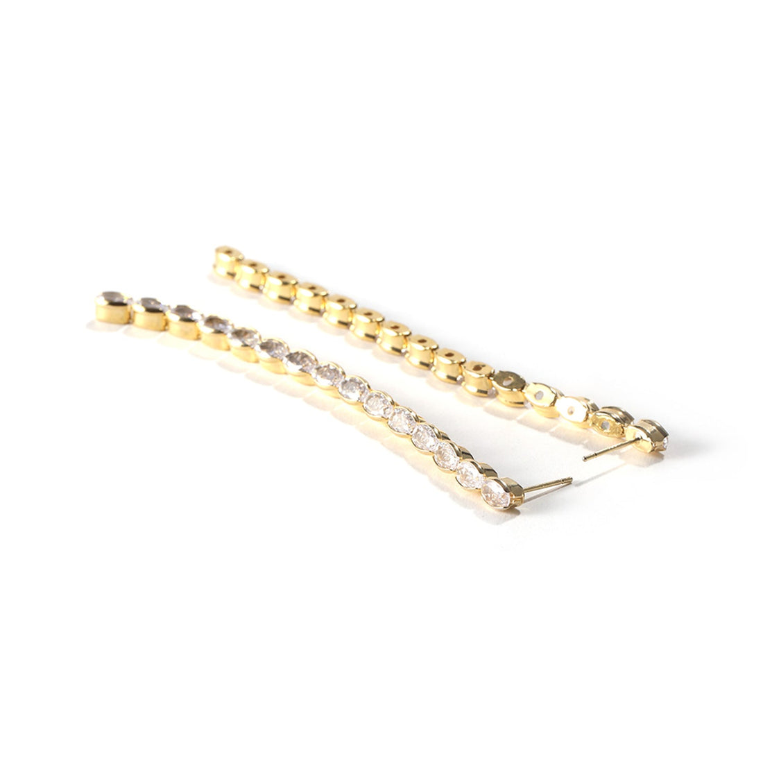 American Diamond Single Drop Earrings