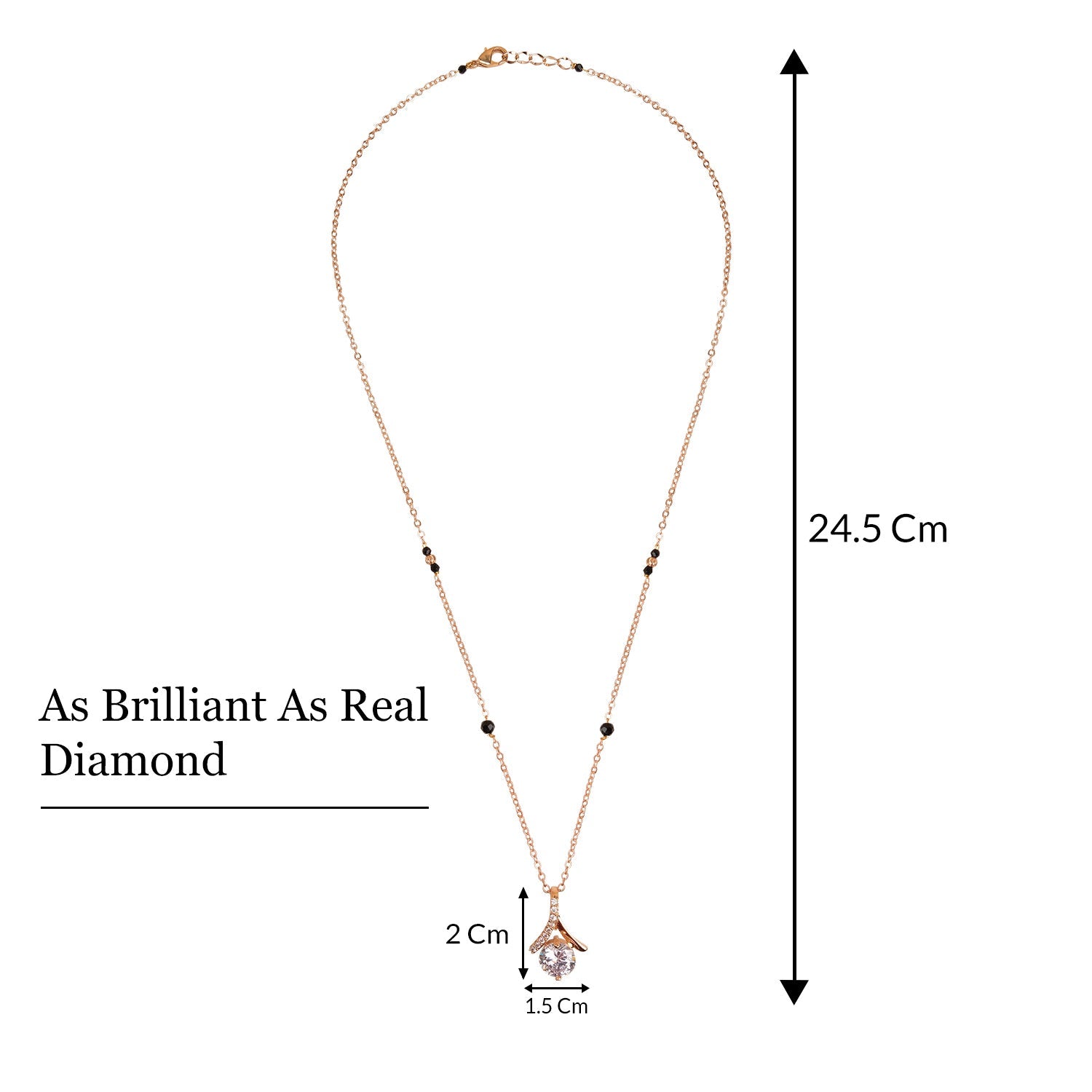 American Diamond Solitaire Mangalsutra