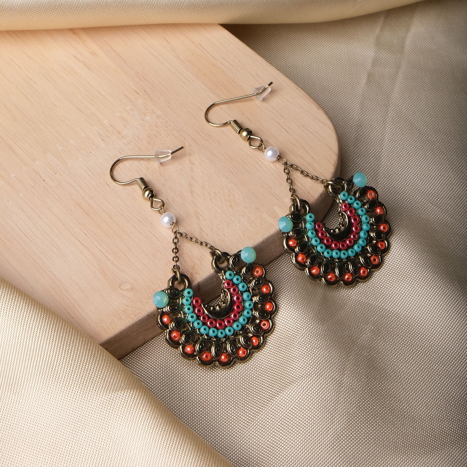 Antique Oasis Multi Beads Earrings