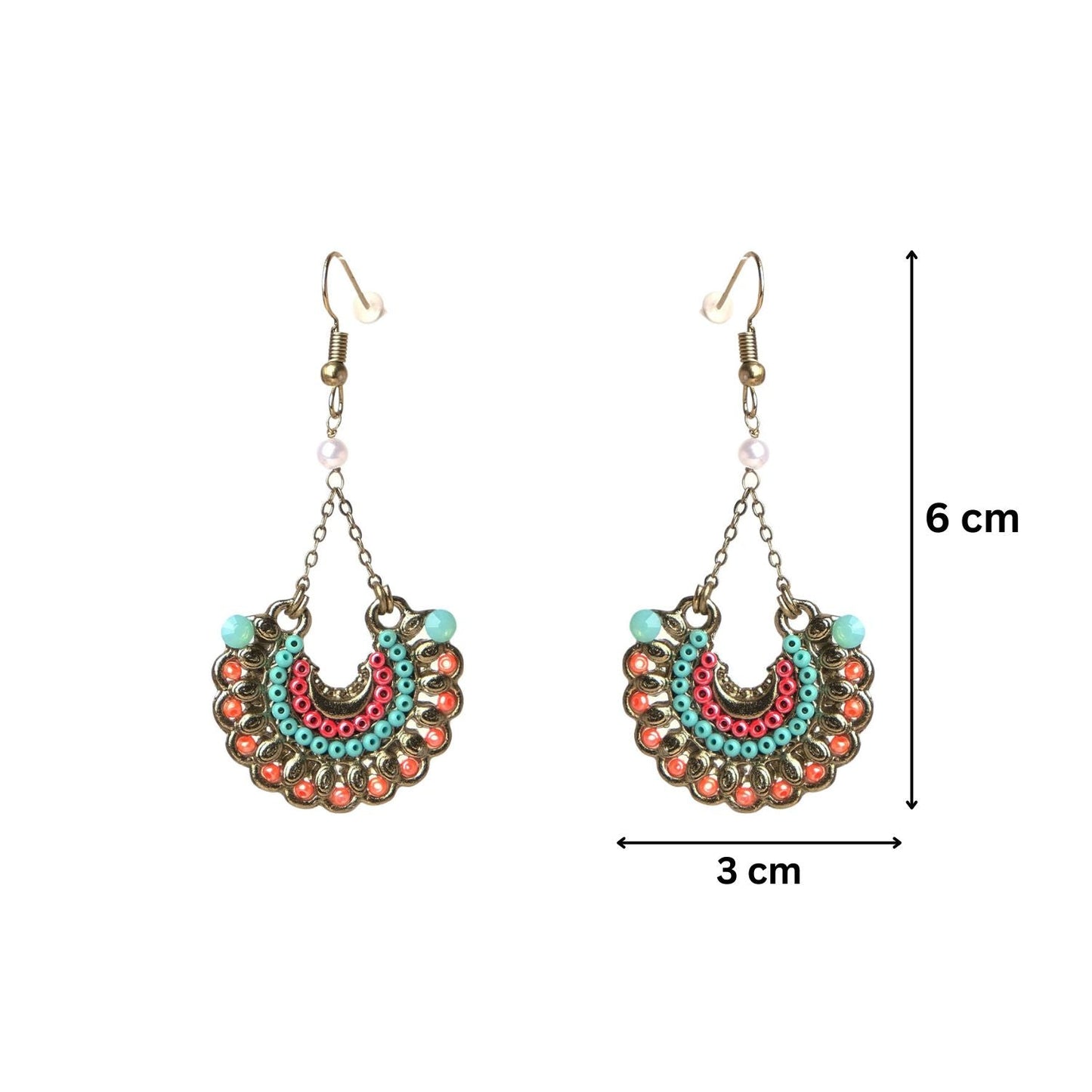 Antique Oasis Multi Beads Earrings