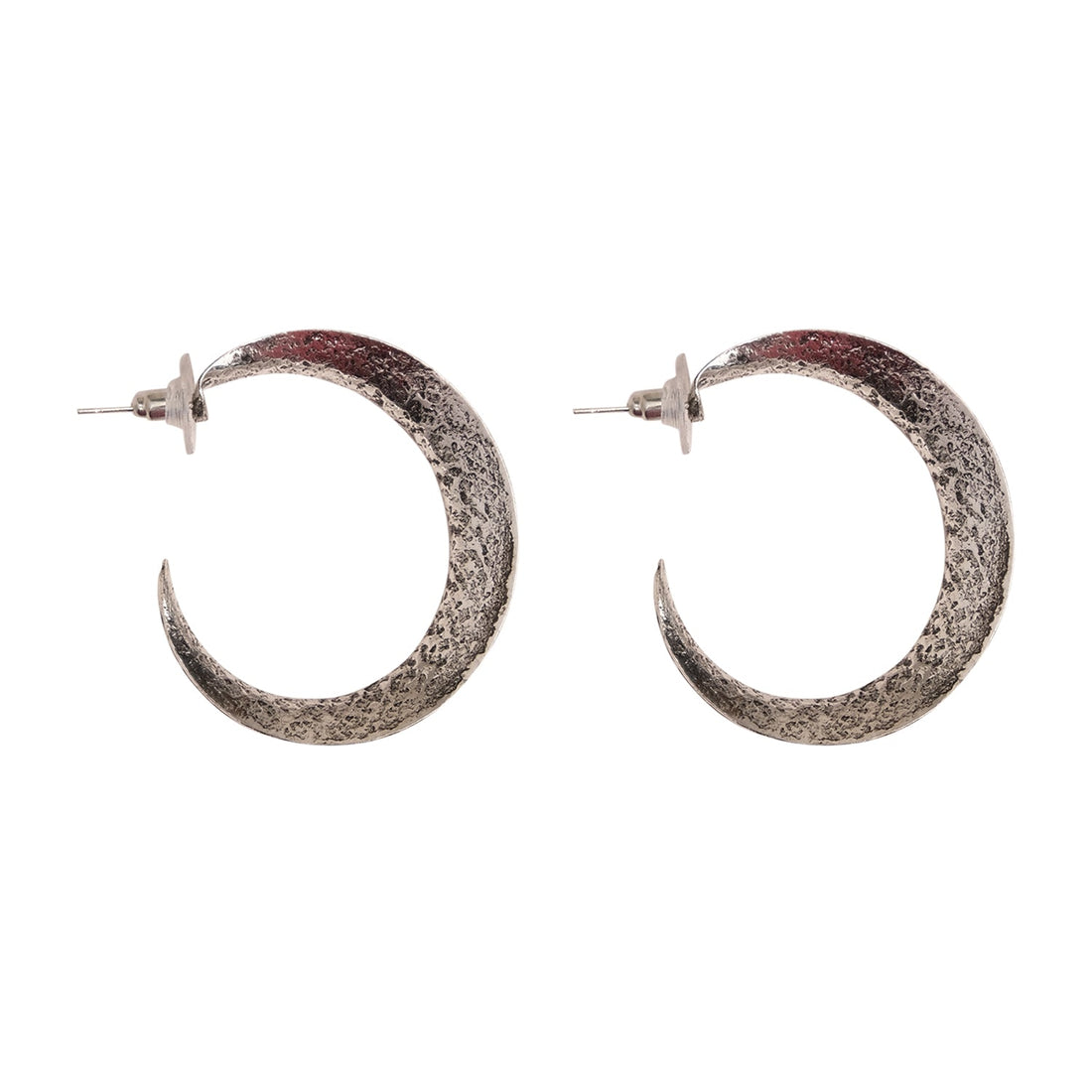 Antique Sleek Striped Hoop Earrings