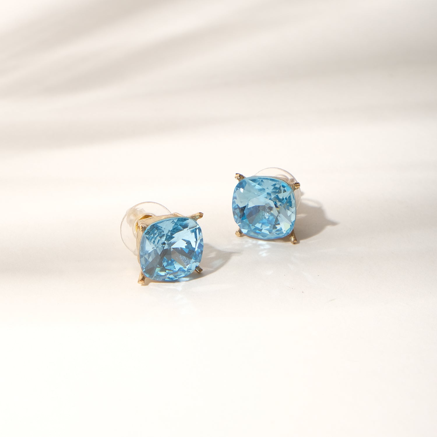 Aqua Opal Stud Earrings