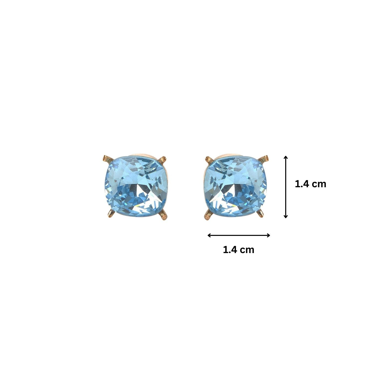 Aqua Opal Stud Earrings