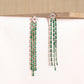 Baguette Studded Women Stylish Long Party Earrings