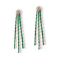 Baguette Studded Women Stylish Long Party Earrings