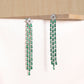 Baguette Studded Women Stylish Long Party Earrings