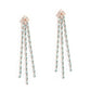 Baguette Studded Women Stylish Long Party Earrings