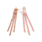 Baguette Studded Women Stylish Long Party Earrings