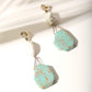 Baroque Pearl Aqua Dangler Earrings