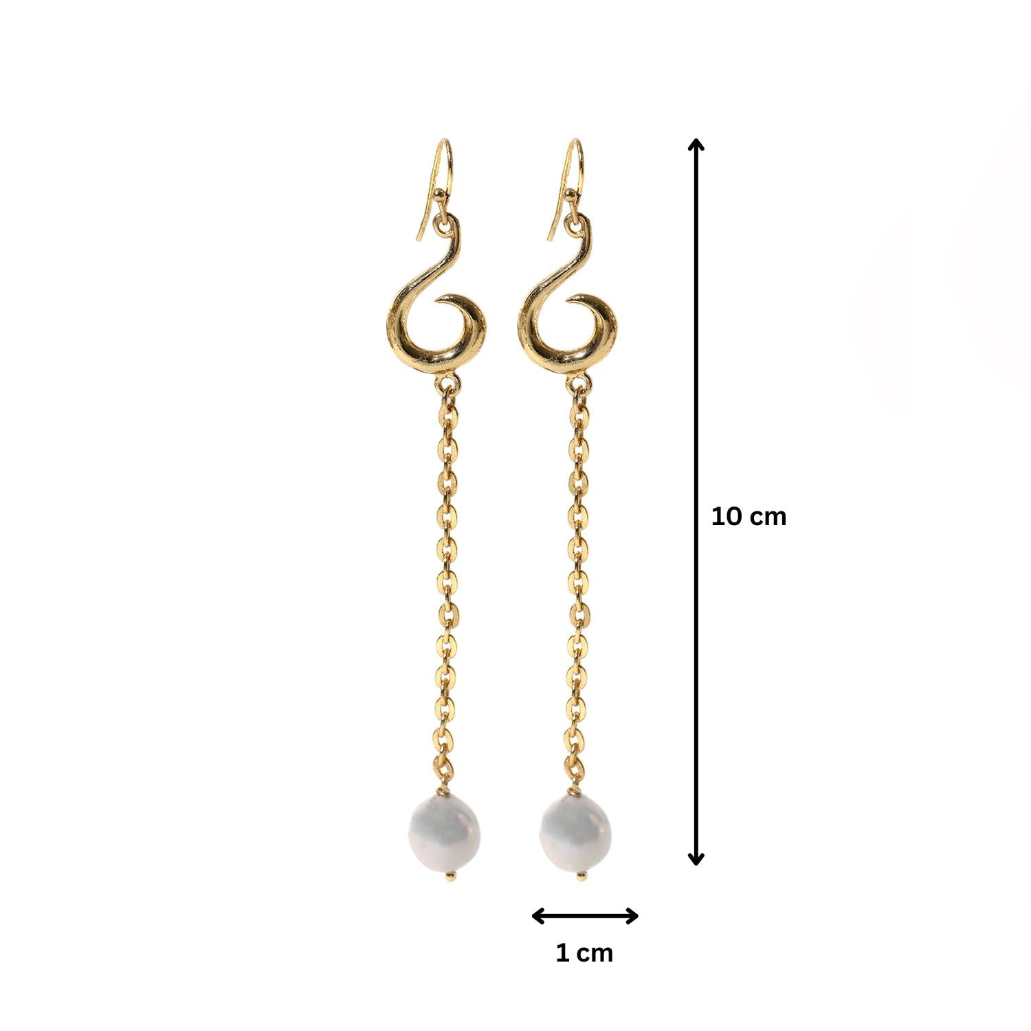 Baroque Pearl Chain Earrings