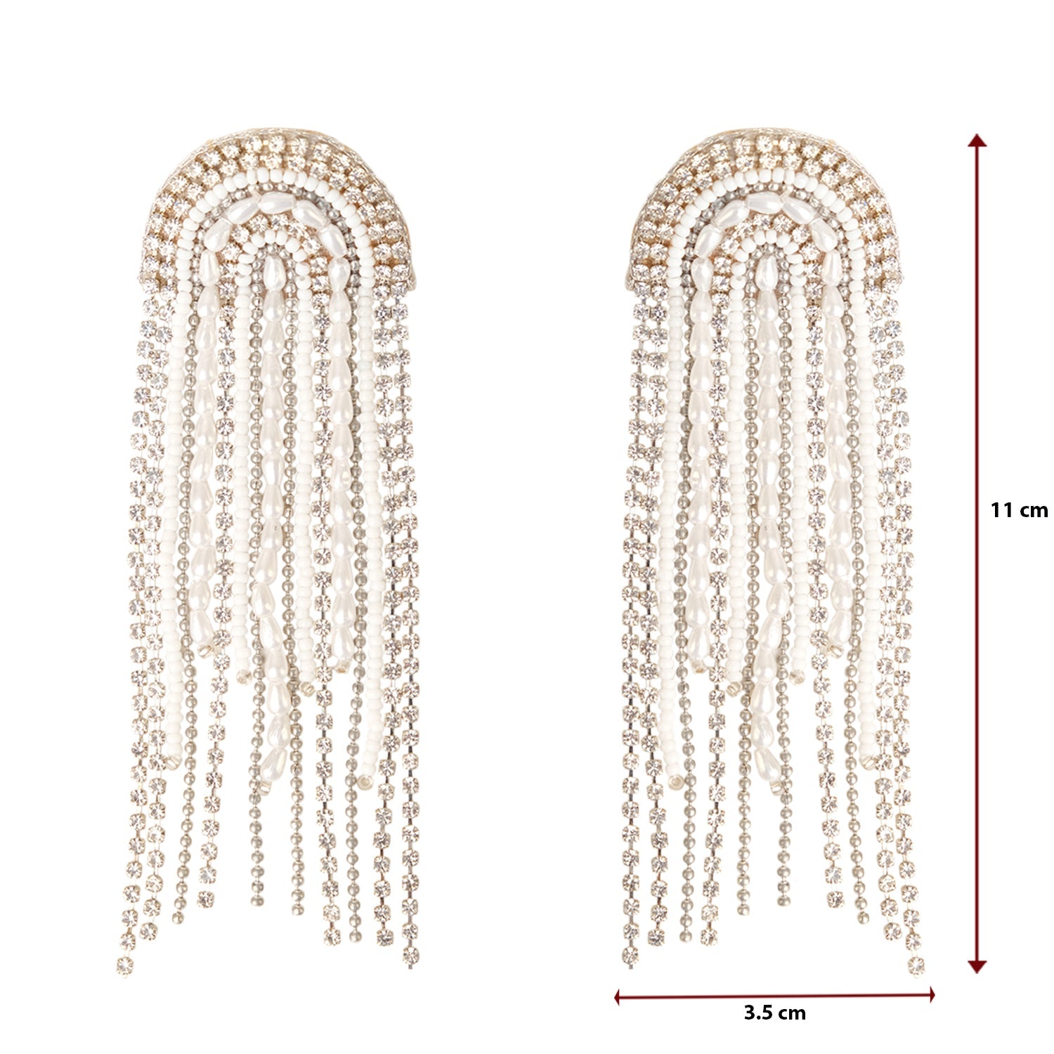 Bling Crystal White Drizzle Earrings