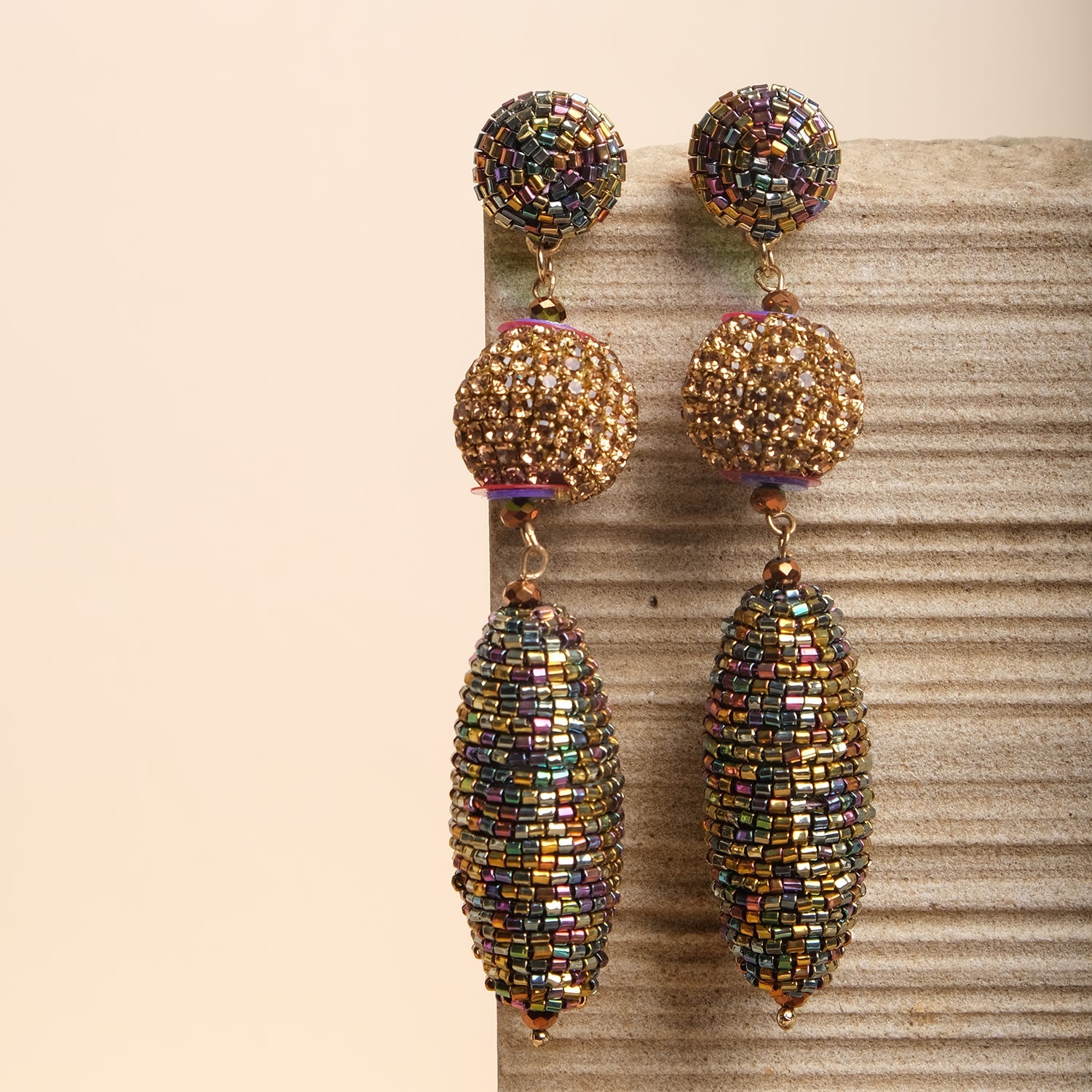 Bling Disco Ball Drop Earrings