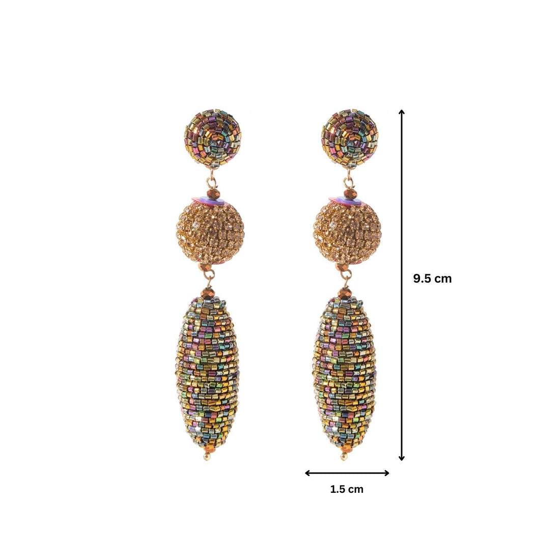 Bling Disco Ball Drop Earrings