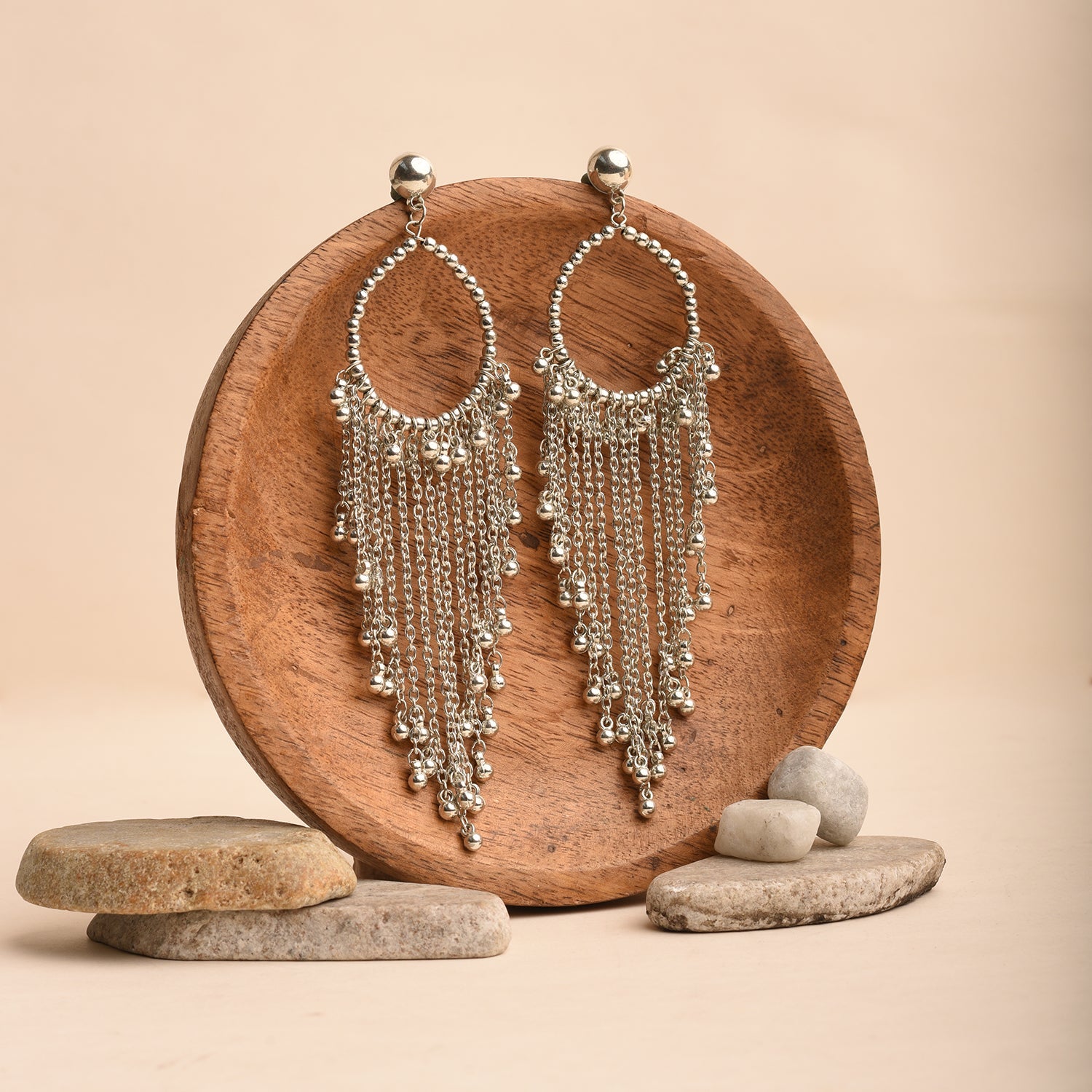 Bohemian Ghungroo Drop Earrings