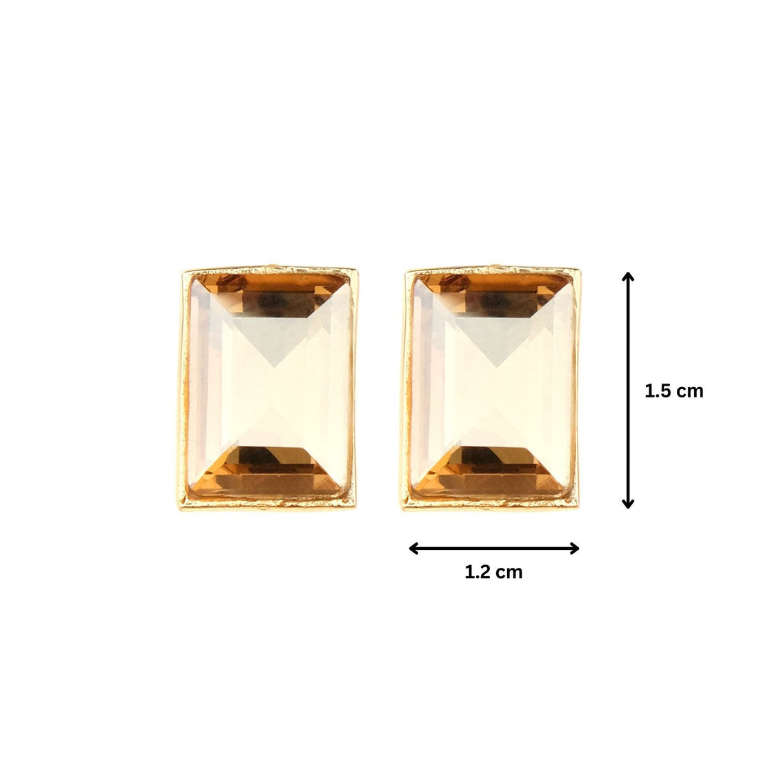 Citrine Crystal Stud Earrings