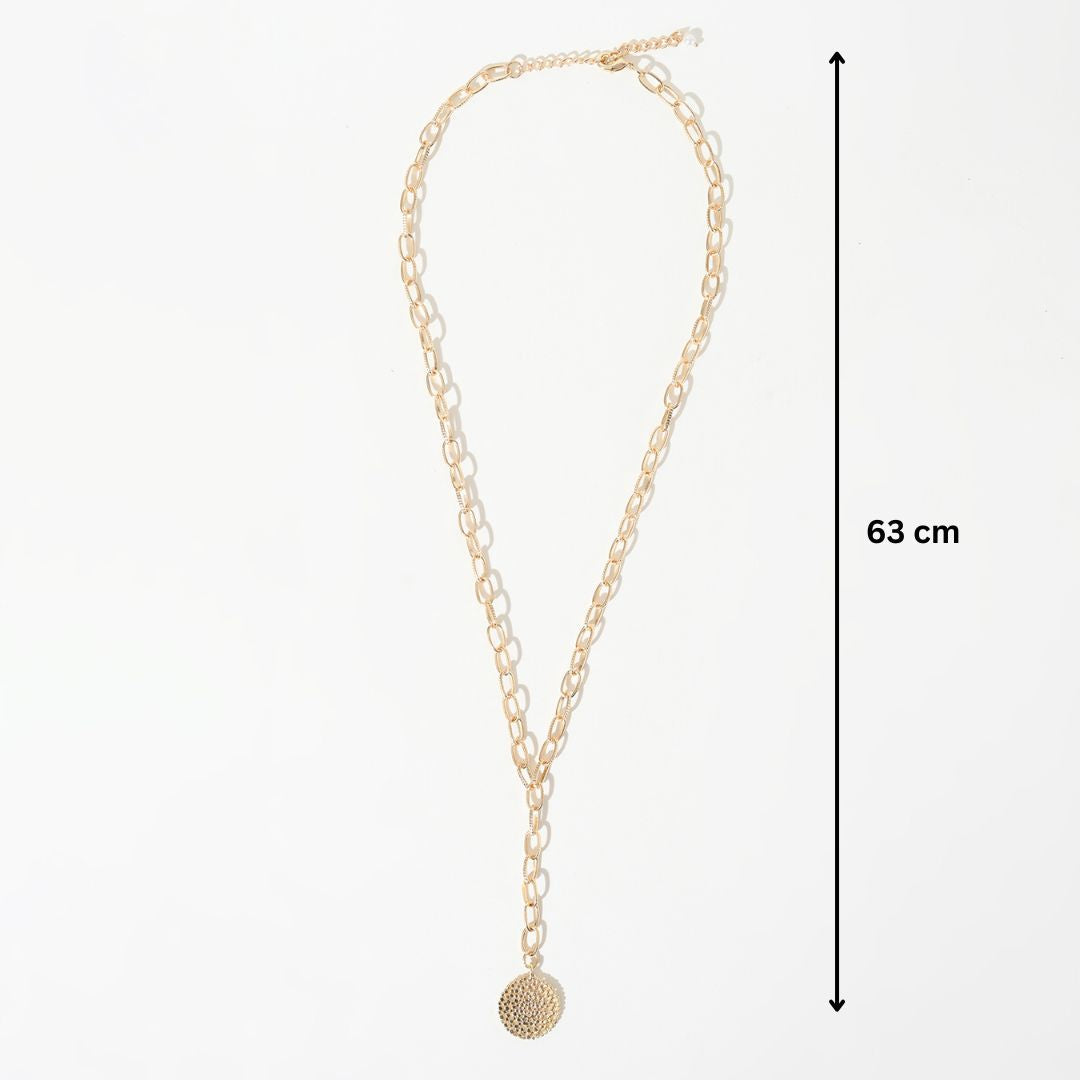 Coin Charm Y Necklace