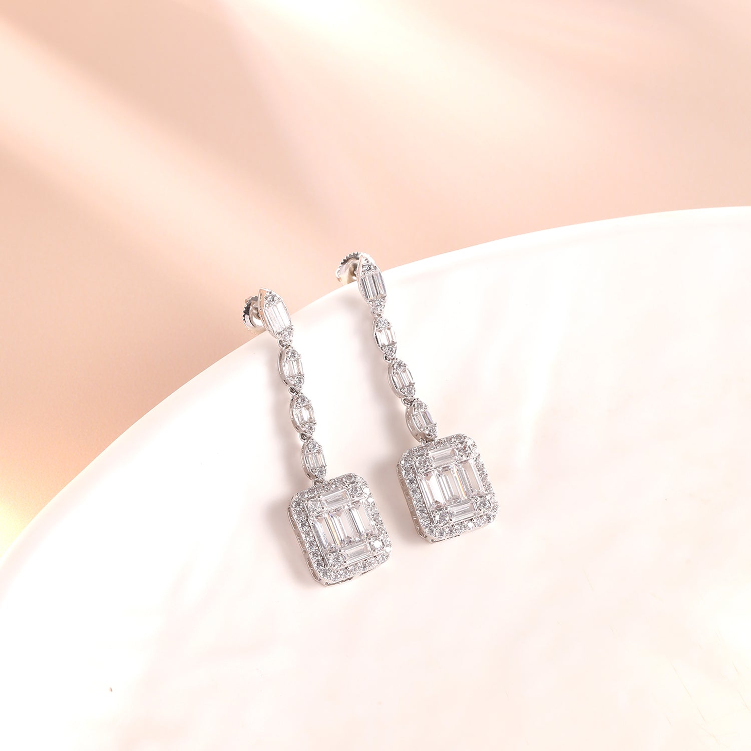 Contemporary Precious Gem Drop Earrings