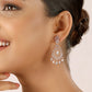 Contemporary Raindrop American Diamond Dangler Earrings