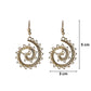 Antique Carved Spiral Hook Earrings