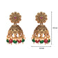 Gold Chakriya Beaded Lightweight Jhumka Earrings