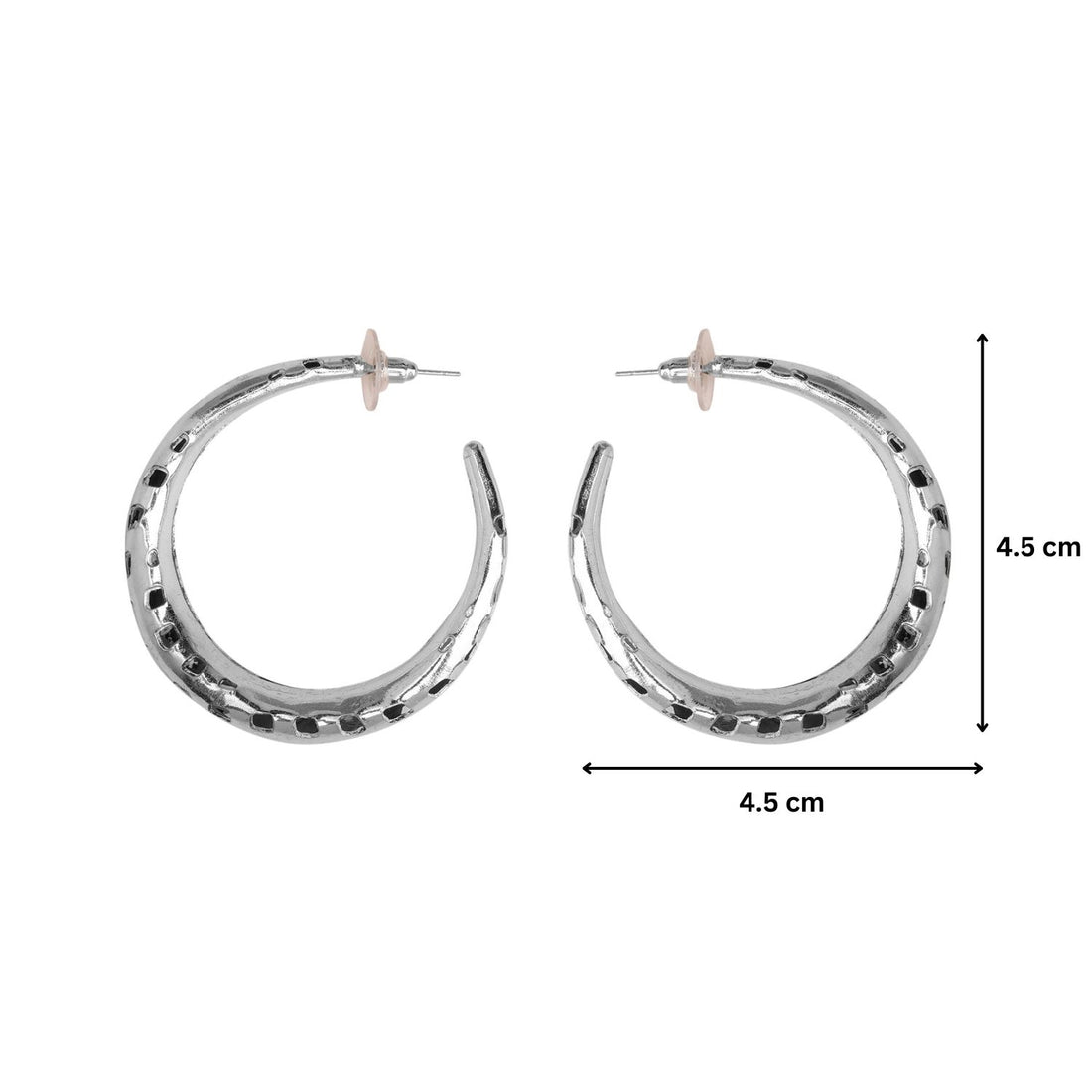 Silver Whimsy Hoop Earrings