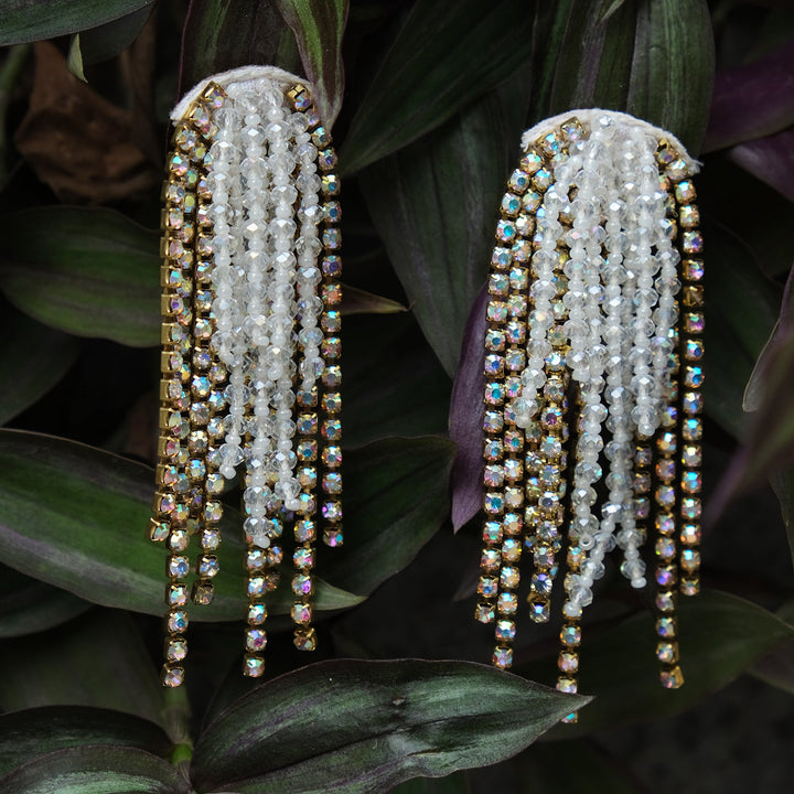 Crystal Disco Bling Drop Earrings