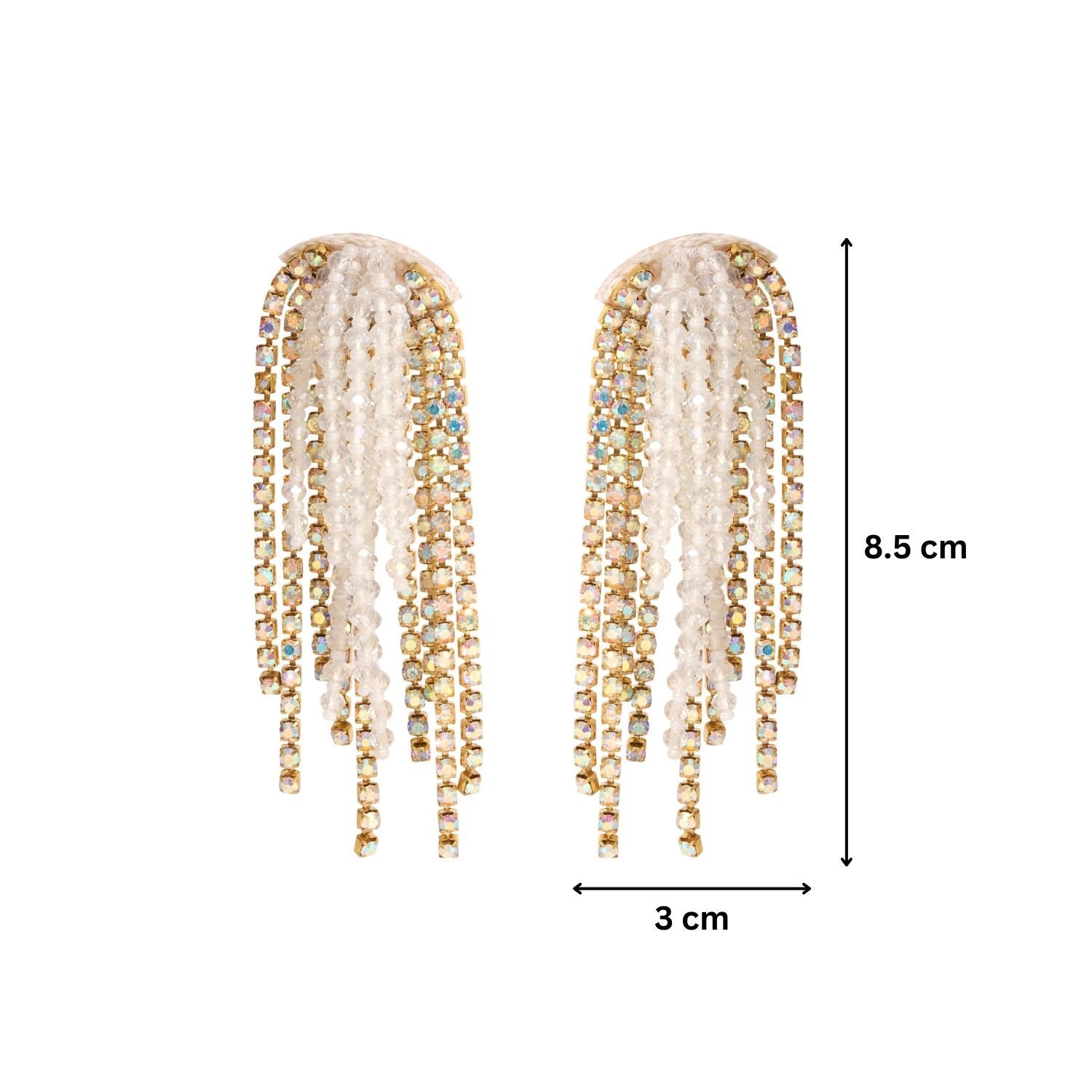 Crystal Disco Bling Drop Earrings