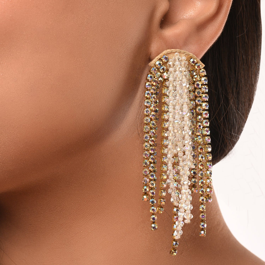 Crystal Disco Bling Drop Earrings