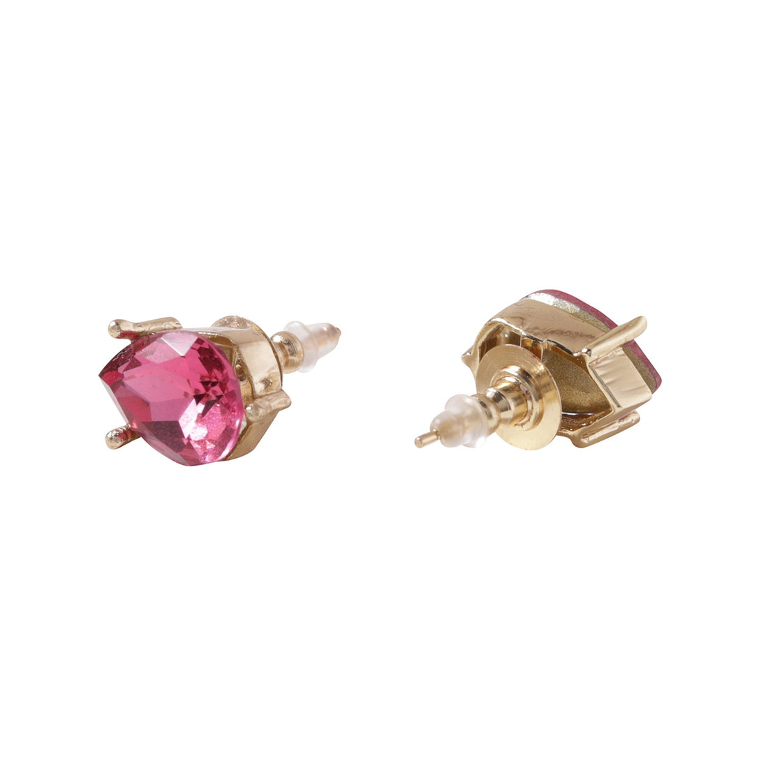 Crystal Fuchsia Stud Earrings