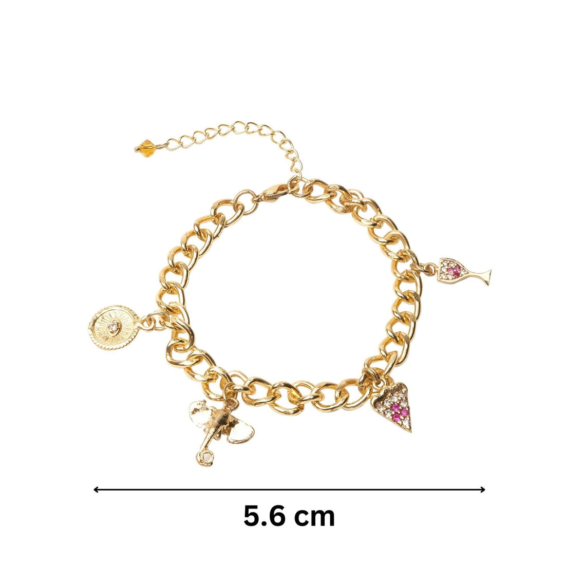 Cubic Zirconia (AD) Charms Bracelet