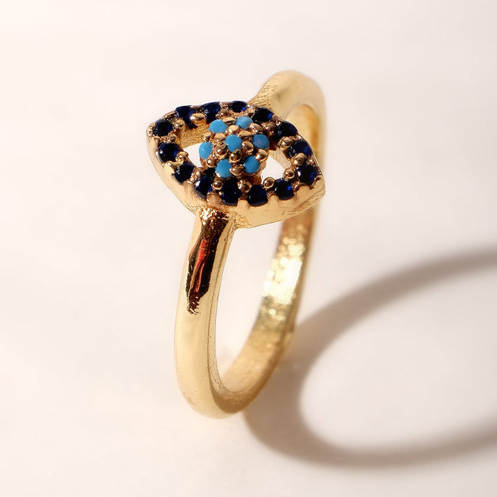 Cubic Zirconia AD Evil Eye Ring