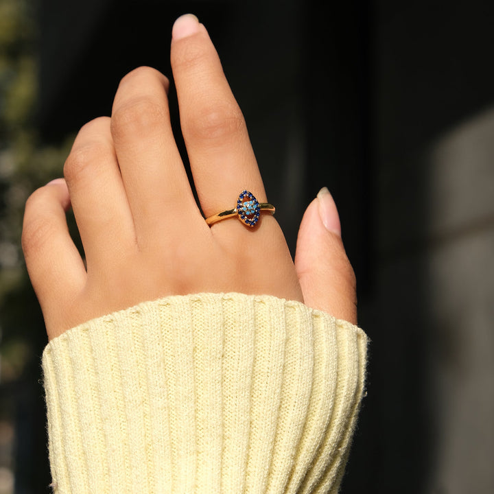 Cubic Zirconia AD Evil Eye Ring