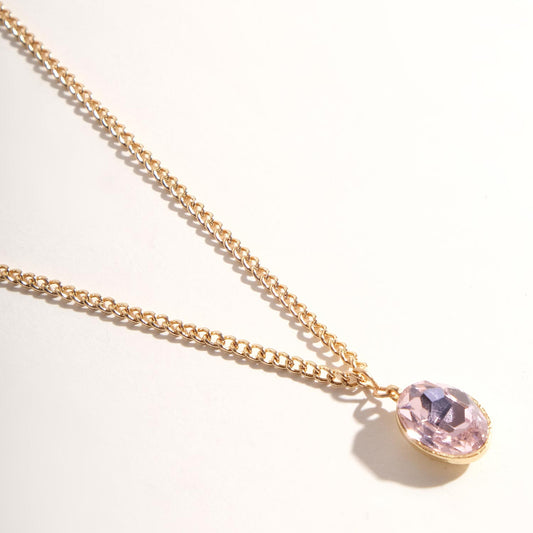 Luminous Light Amethyst Crystal Pendant Necklace
