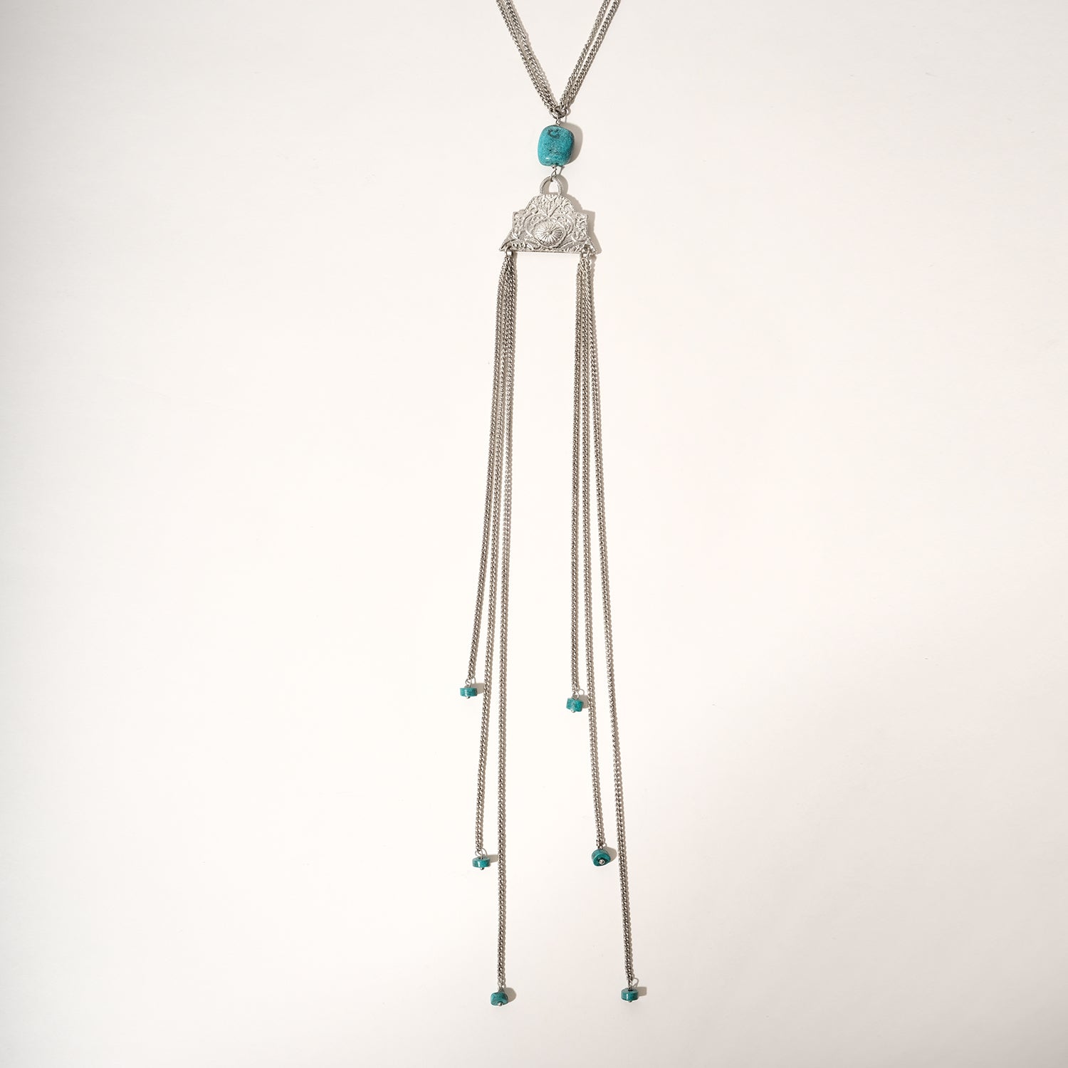 Turquoise Tempest Silver Necklace