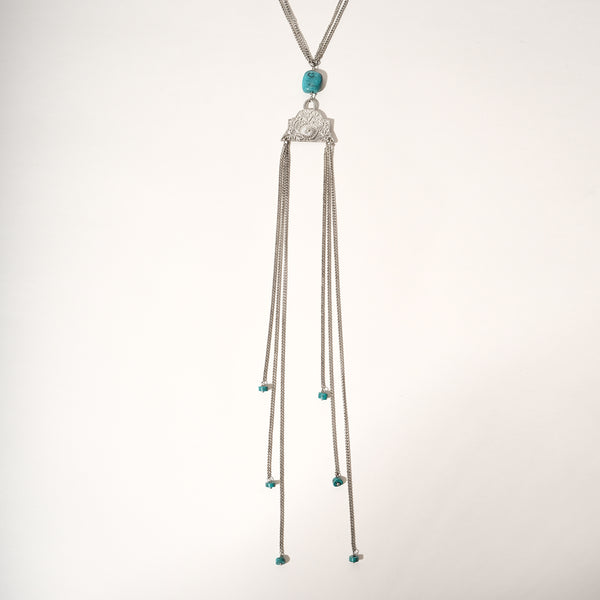 Turquoise Tempest Silver Necklace