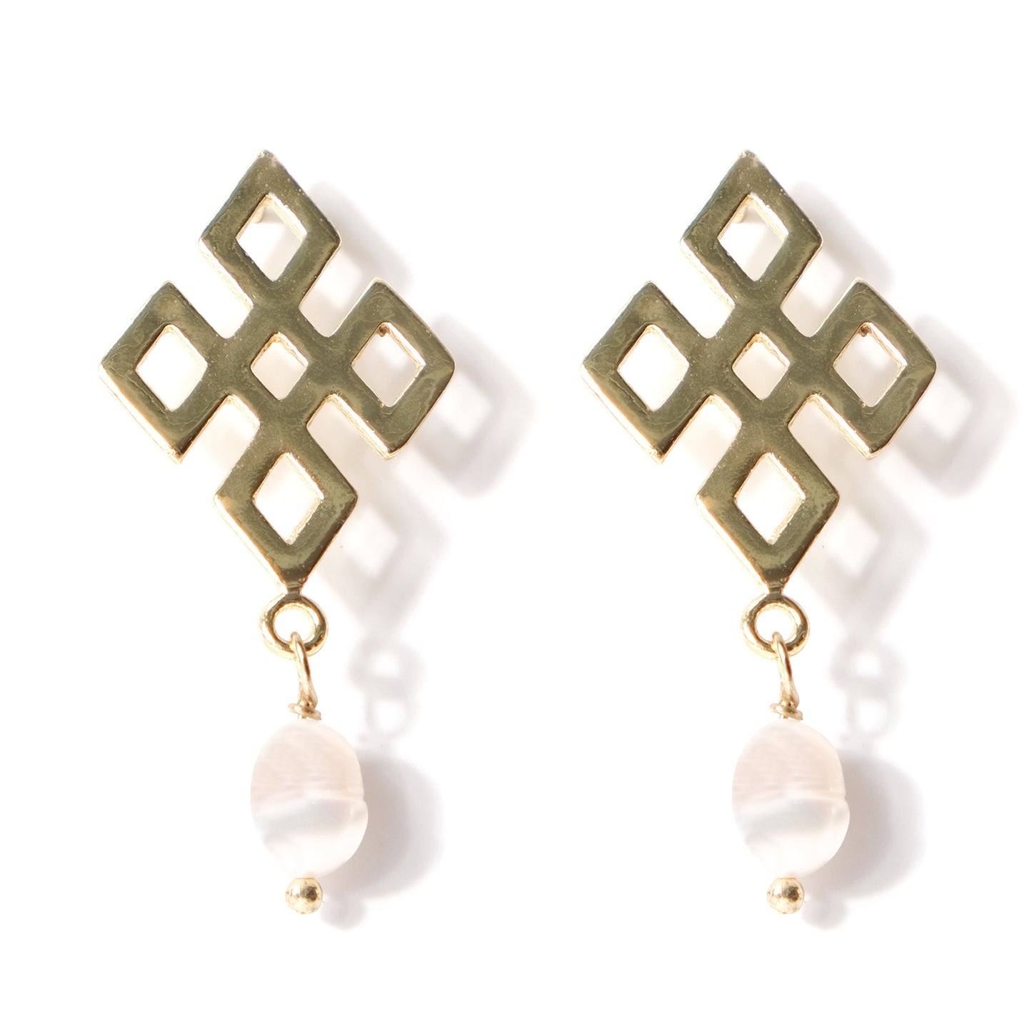 Golden Baroque Dangling Earrings