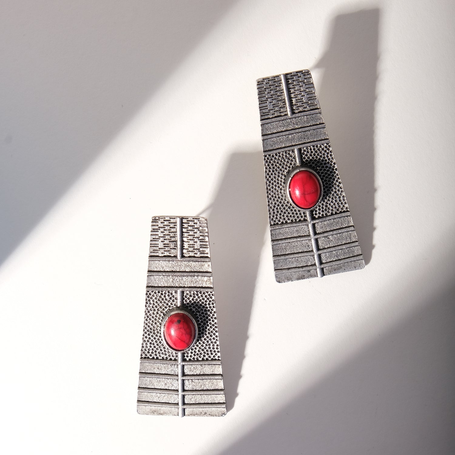 Vintage Tribal Rustic Elongated Earrings