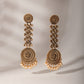 Kalyanam Gold White Pearls Dangler Earrings