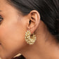 Golden Beads Hoop Earrings