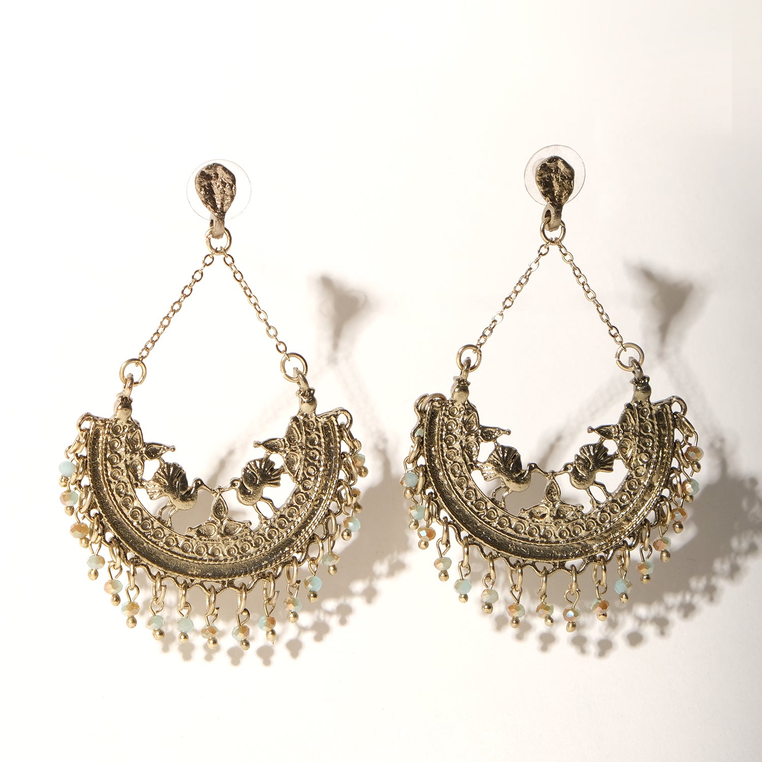 Vintage Peacock Chandbalis Earrings