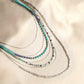 Vintage Silver Turquoise Multi-String Necklace
