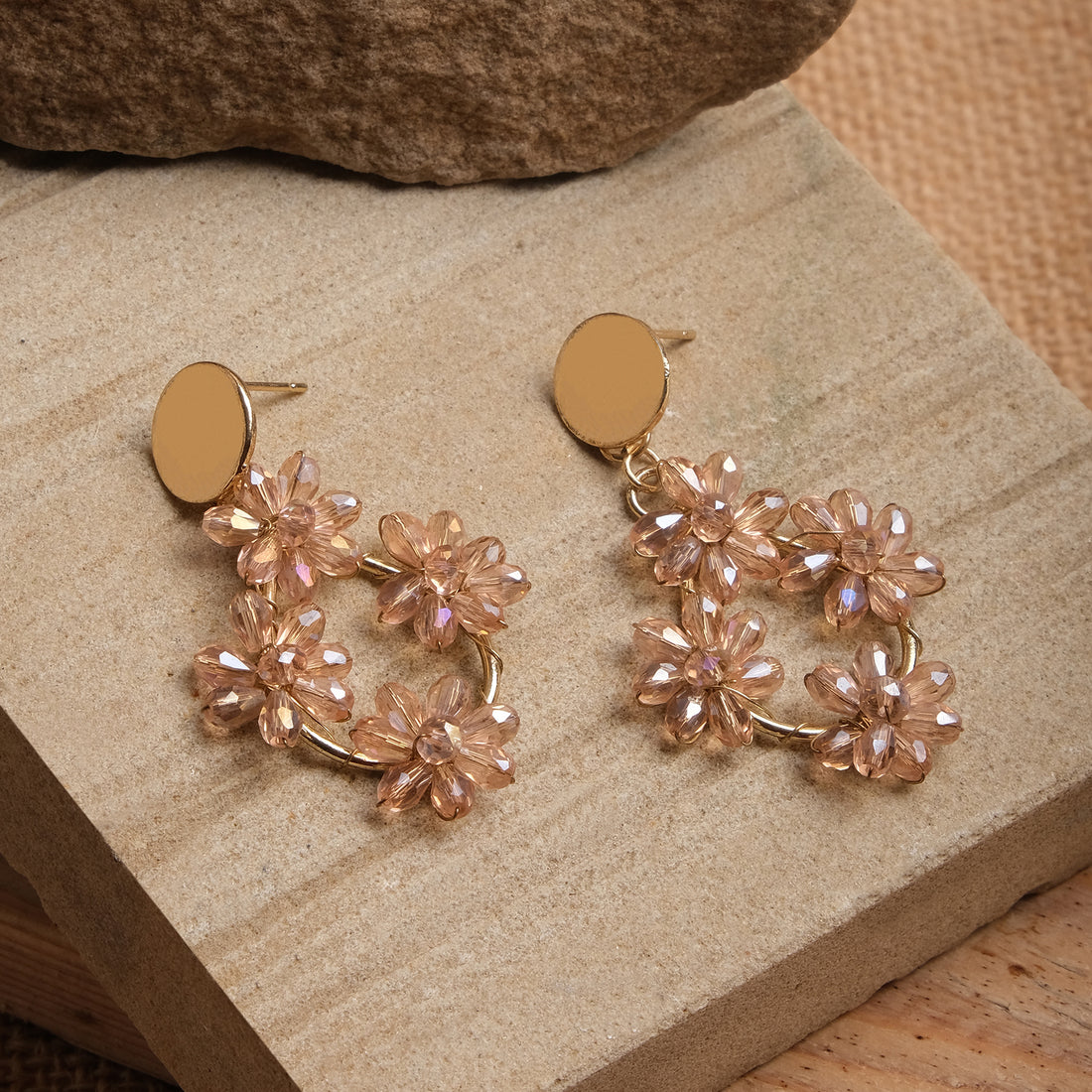 Tetra Floral Dangler Earrings