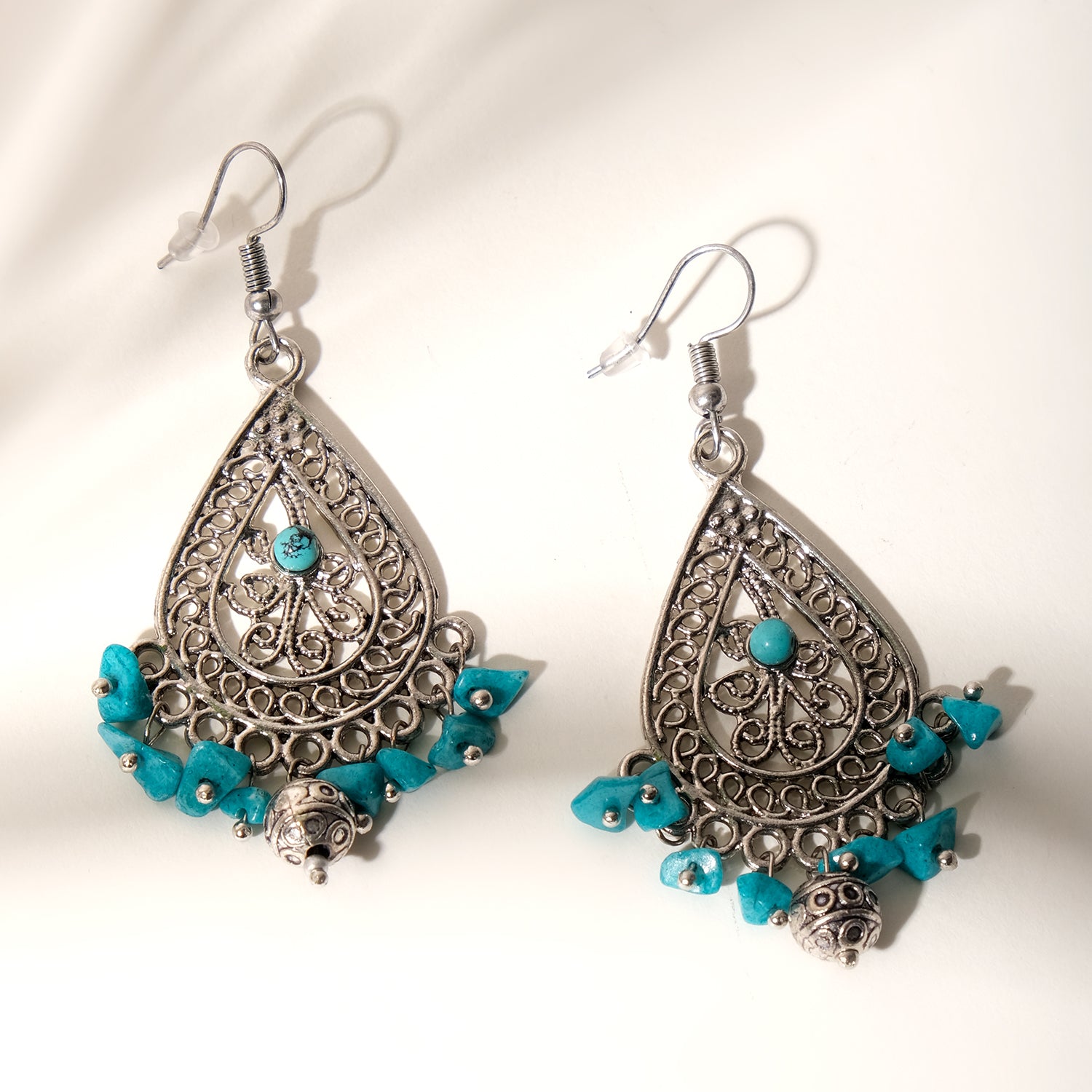 Turquoise Essence Beads Hook Earrings