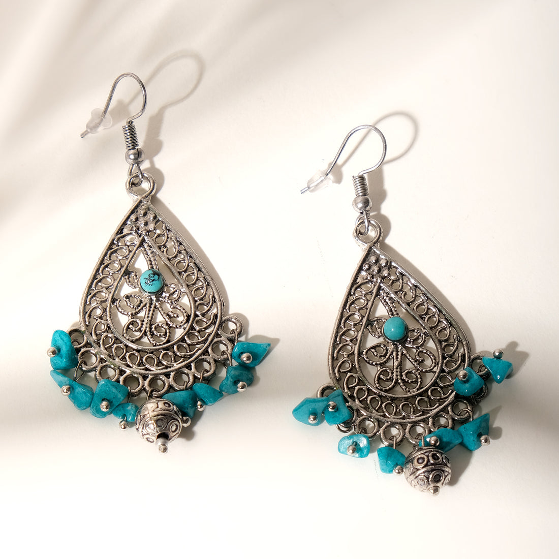 Turquoise Essence Beads Hook Earrings