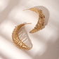 Golden Gleaming Wire Earrings