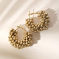 Golden Beads Hoop Earrings