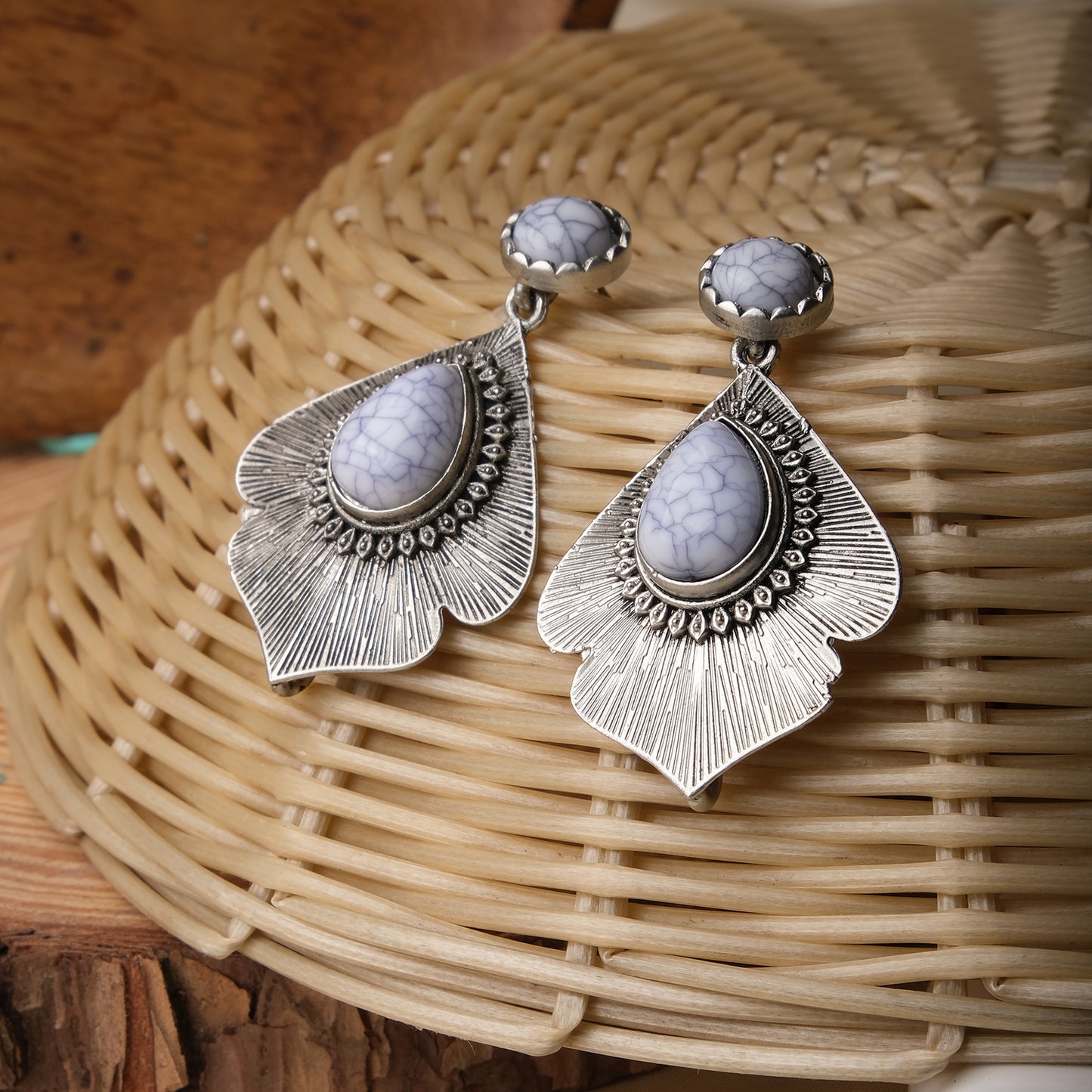 Vintage Tribal Boho Betel Earrings