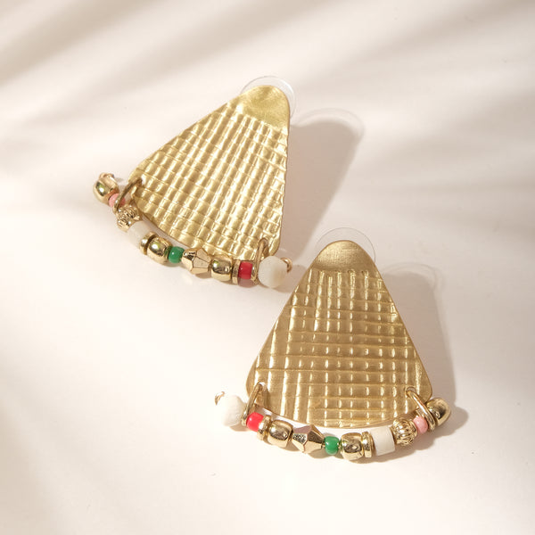 Gold plated Prism Earrings