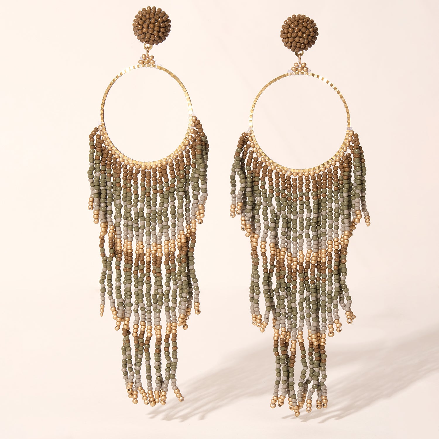 Tassel Whirlwind Drop Beads Earrings
