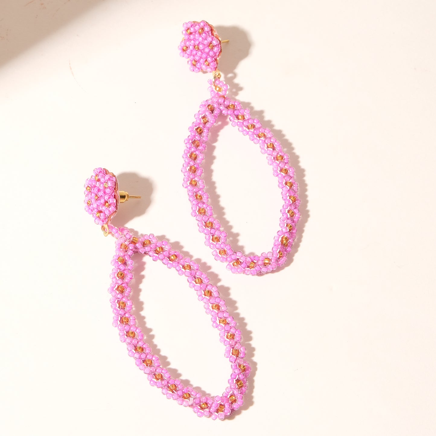 Quirky Purple Beads Dangler Earrings